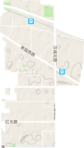 枣园街道地形地图