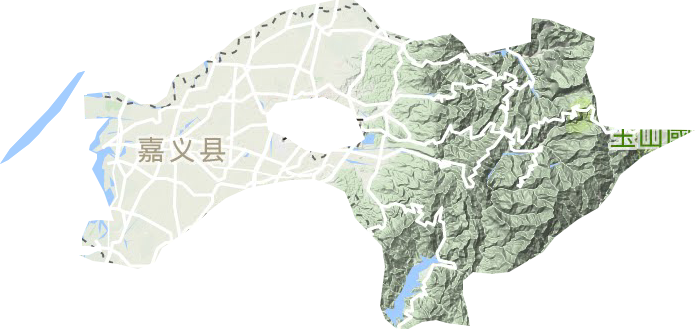 嘉义县地形地图