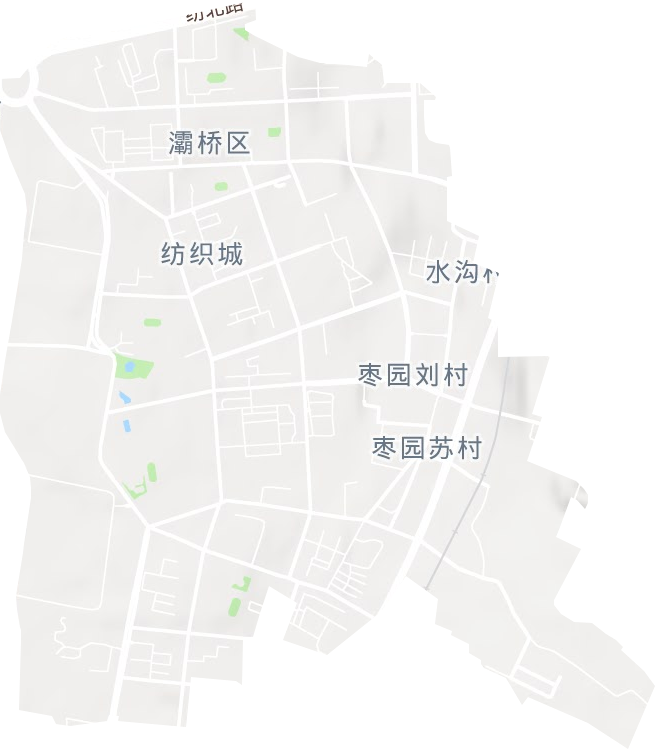 纺织城街道地形地图