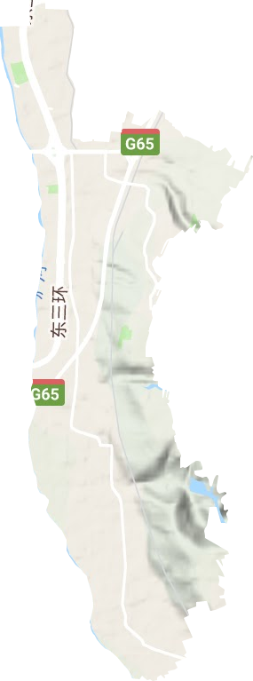红旗街道地形地图