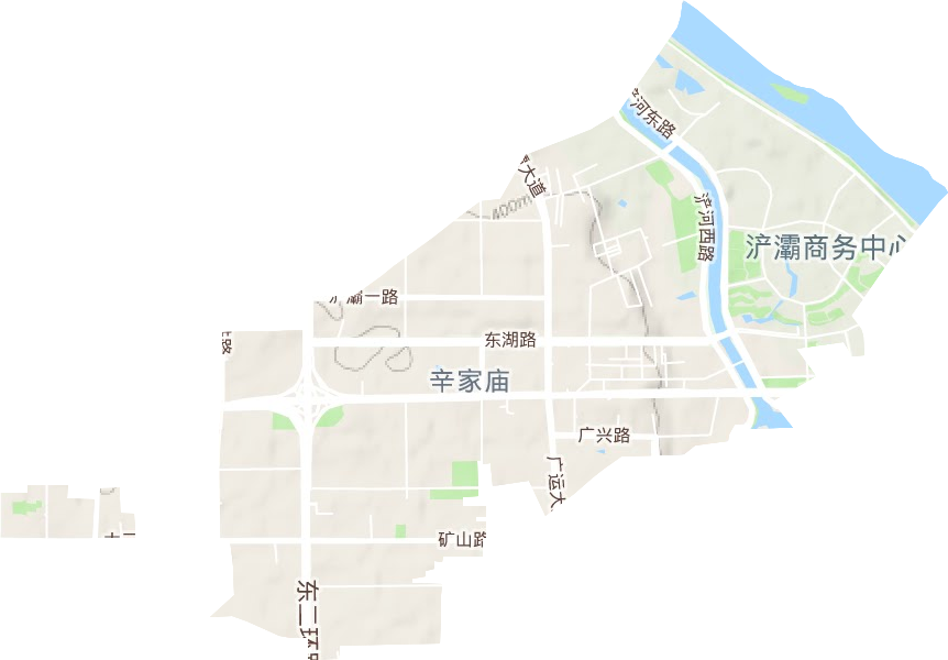 辛家庙街道地形地图
