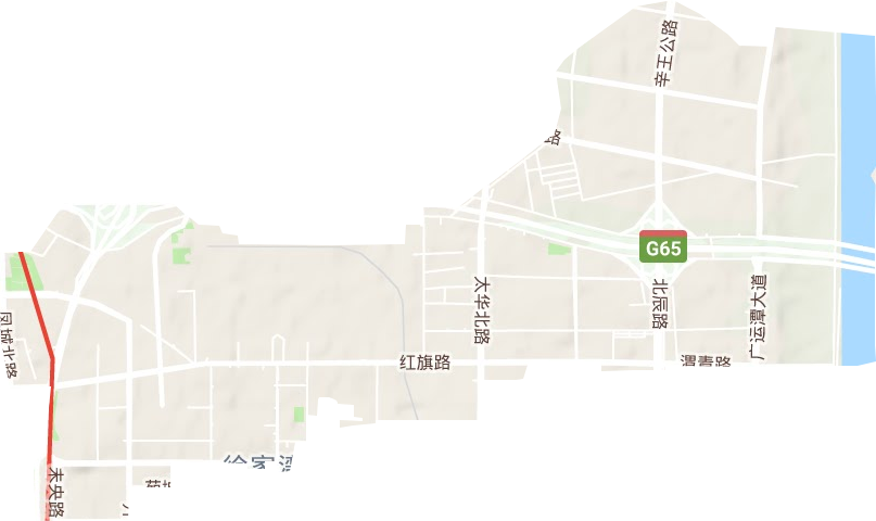 徐家湾街道地形地图