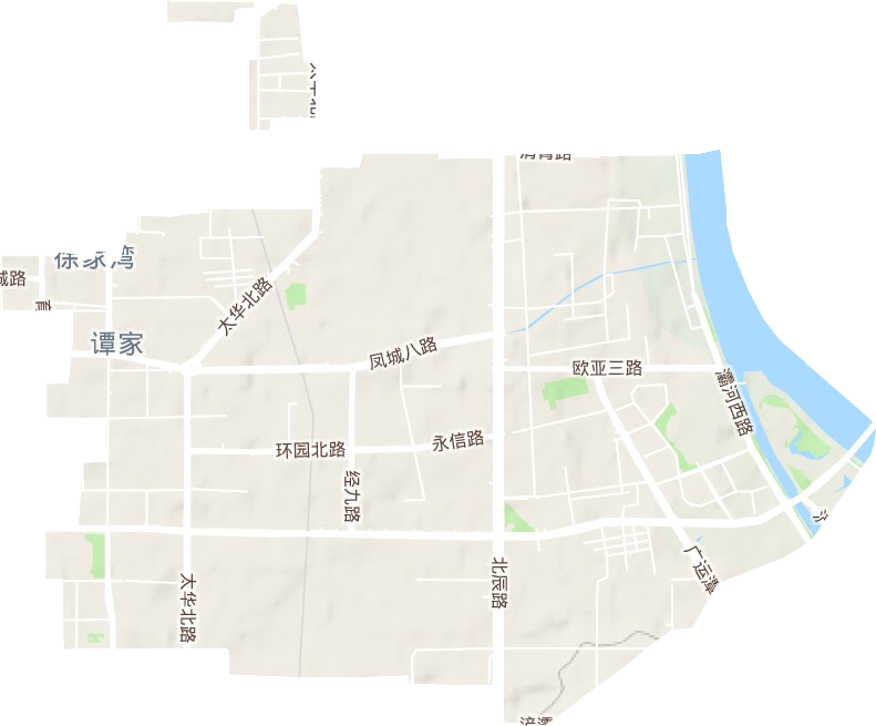 谭家街道地形地图