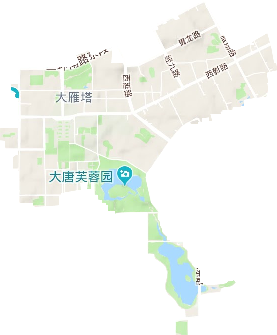 大雁塔街道地形地图