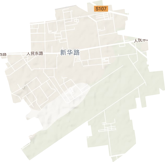 新华路街道地形地图