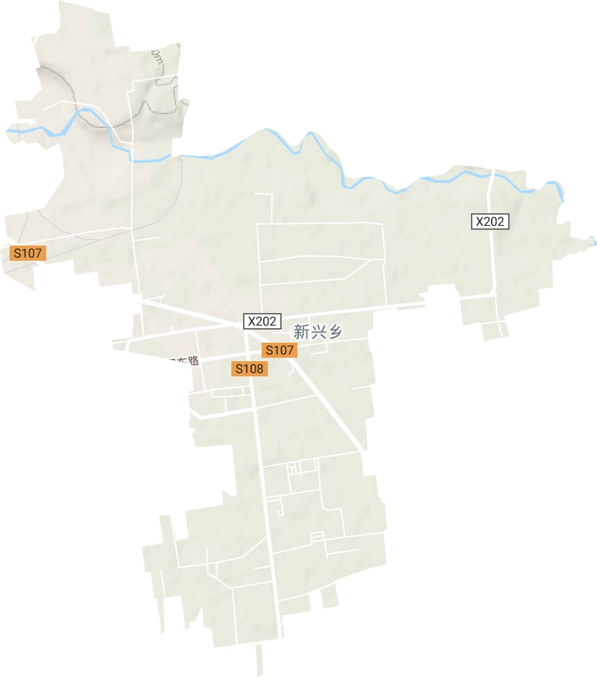 新兴街道地形地图