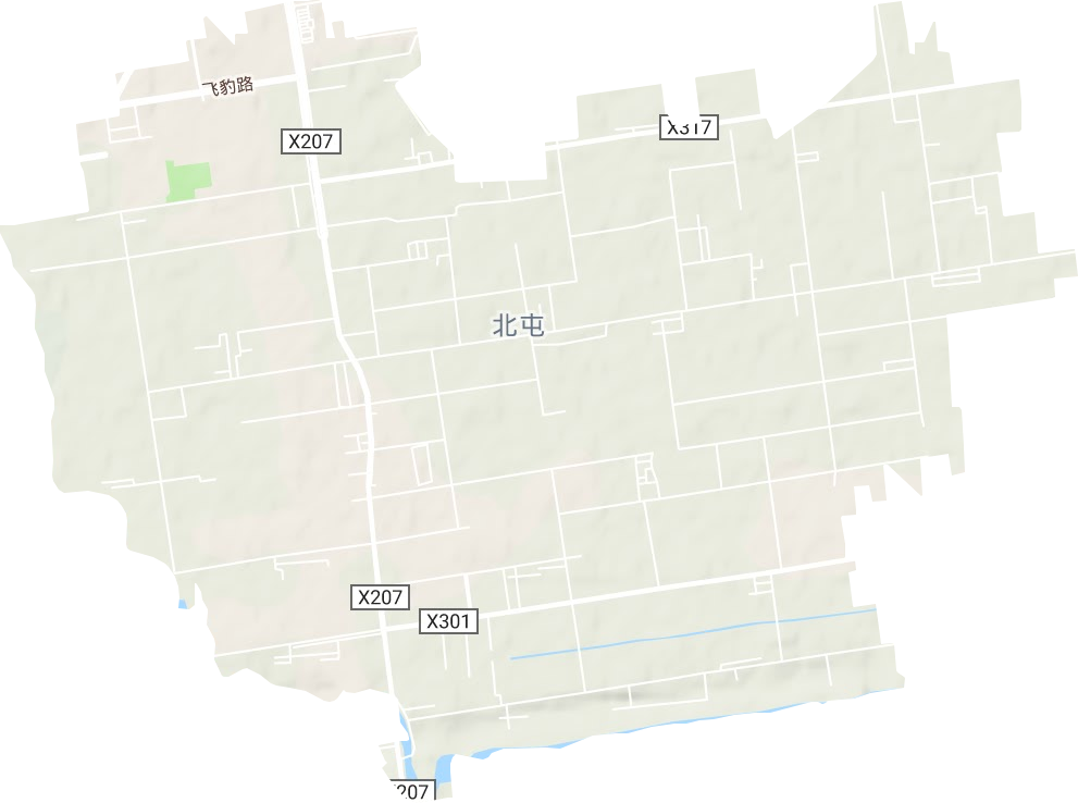 北屯街道地形地图