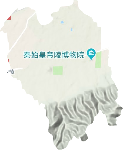 秦陵街道地形地图