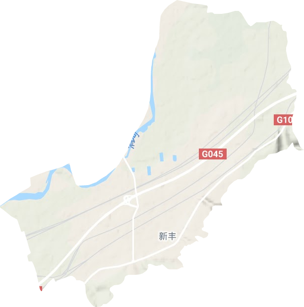 新丰街道地形地图