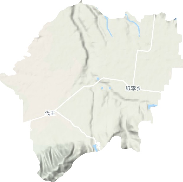 代王街道地形地图