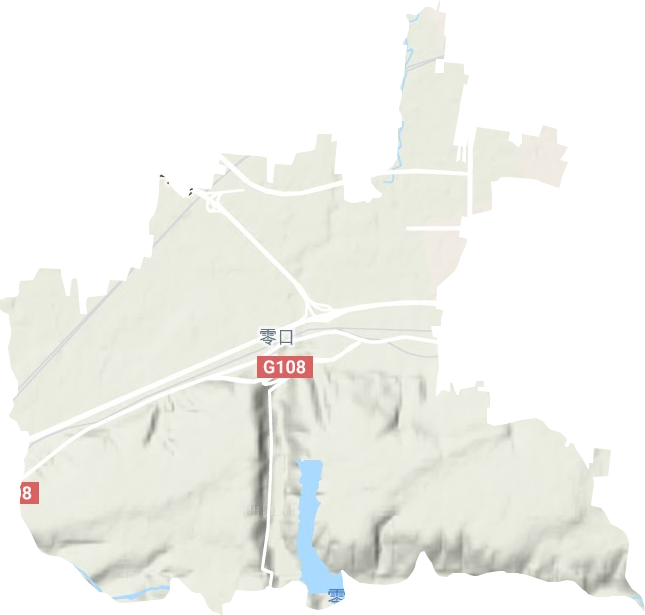 零口街道地形地图