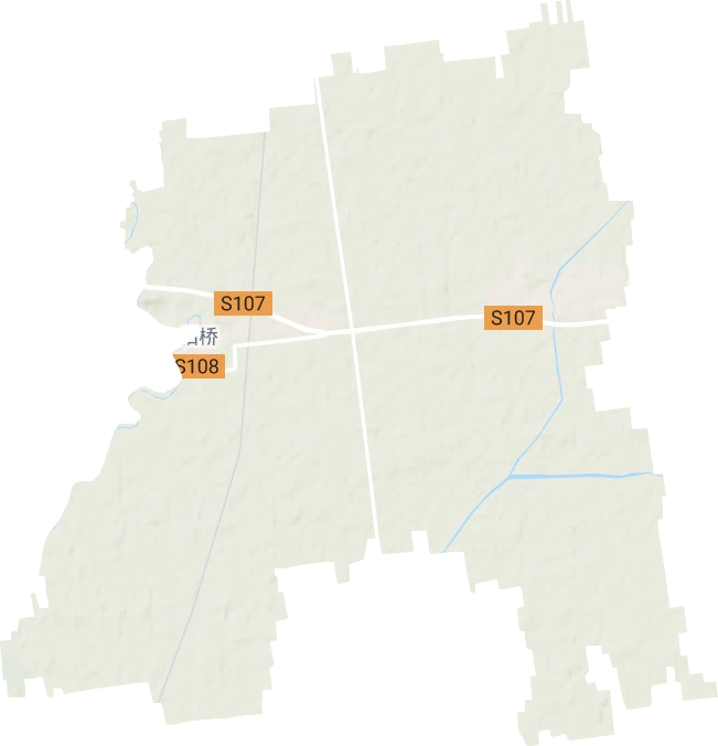 相桥街道地形地图