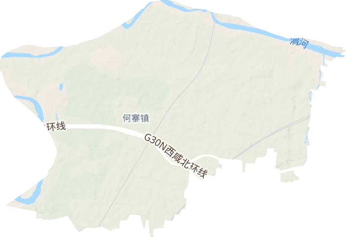 何寨街道地形地图