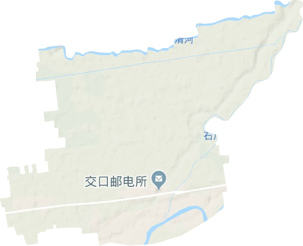 交口街道地形地图