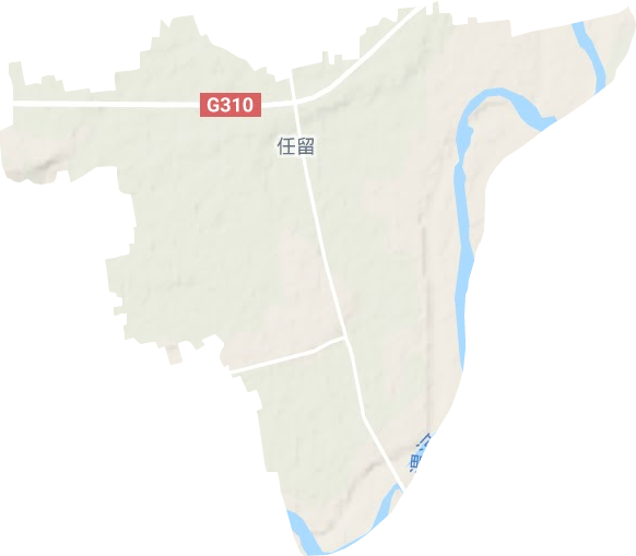 任留街道地形地图