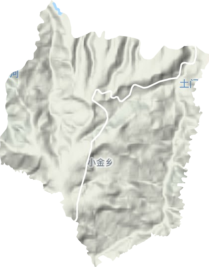 小金街道地形地图