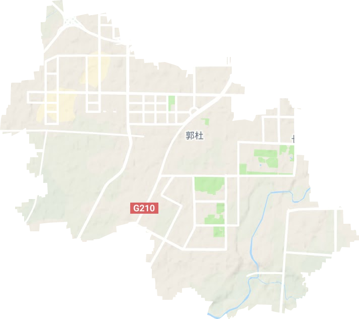 郭杜街道地形地图