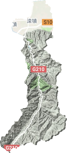 滦镇街道地形地图