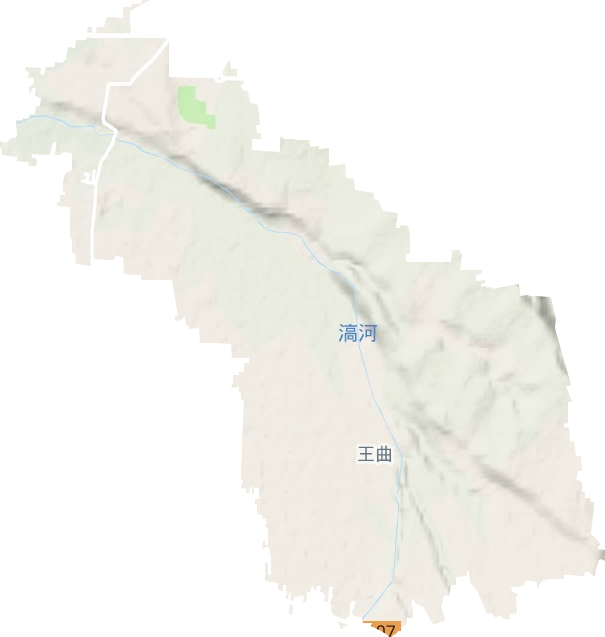 王曲街道地形地图