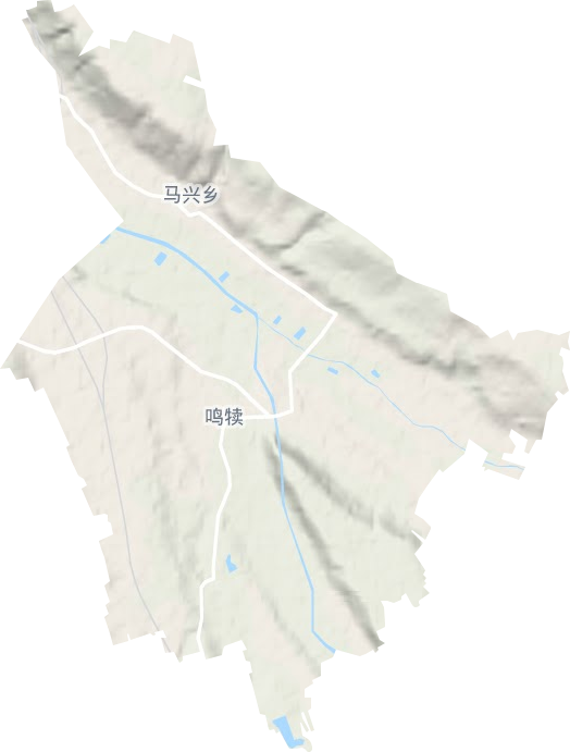 鸣犊街道地形地图