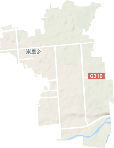 崇皇街道地形地图
