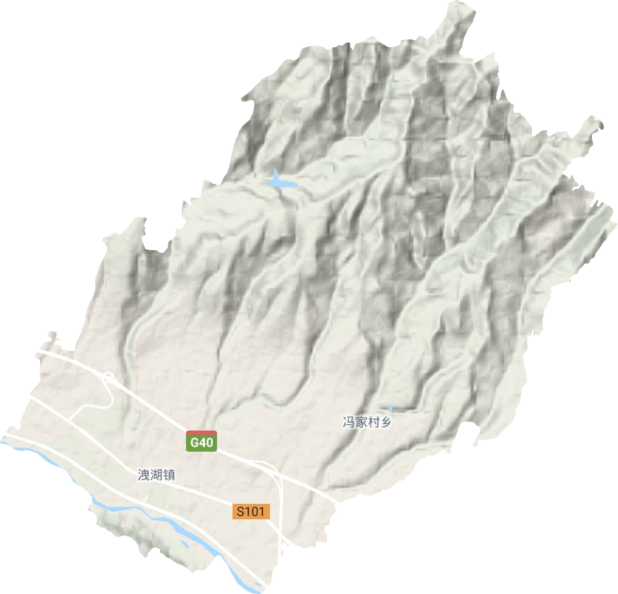 洩湖镇地形地图