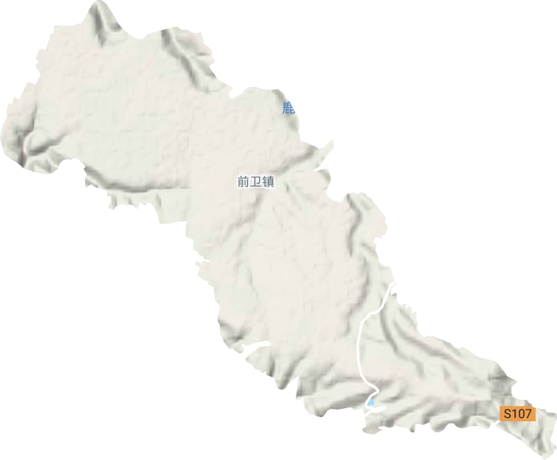 前卫镇地形地图