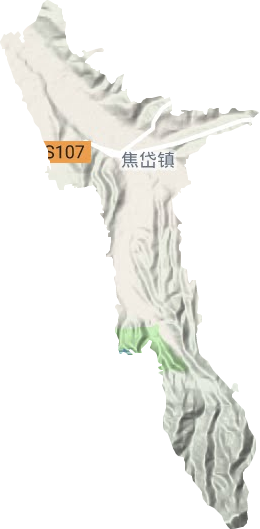 焦岱镇地形地图