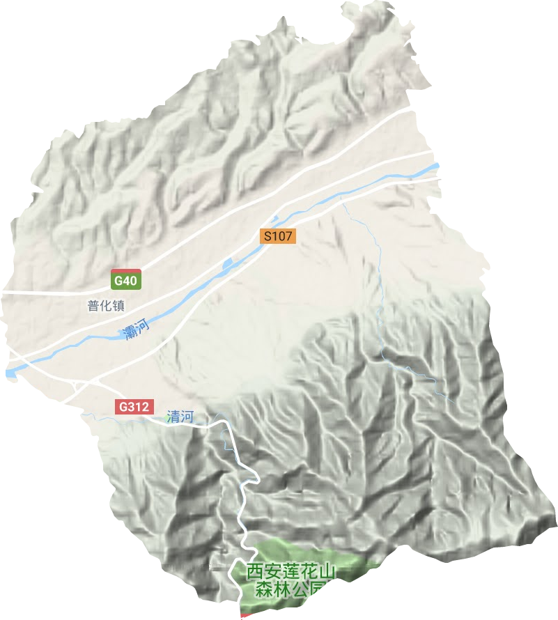 普化镇地形地图