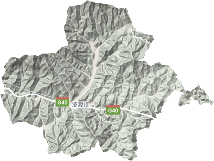灞源镇地形地图