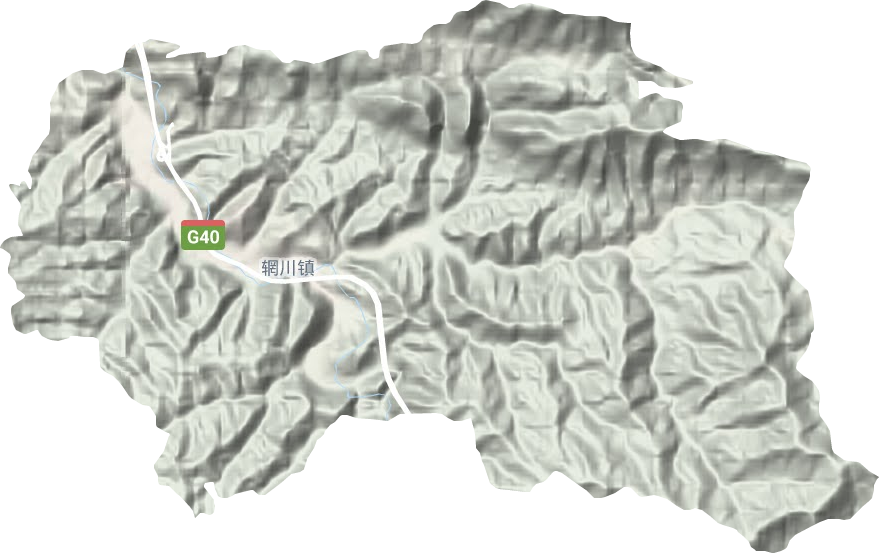 辋川镇地形地图