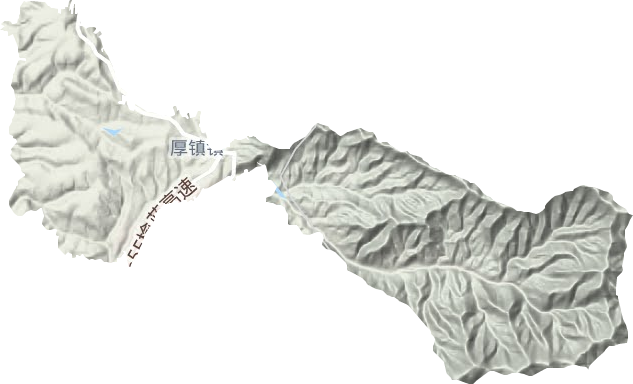 厚镇地形地图