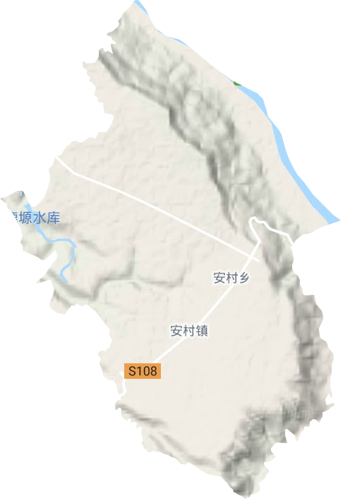 安村镇地形地图