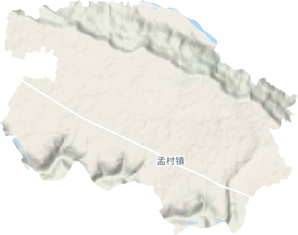 孟村镇地形地图