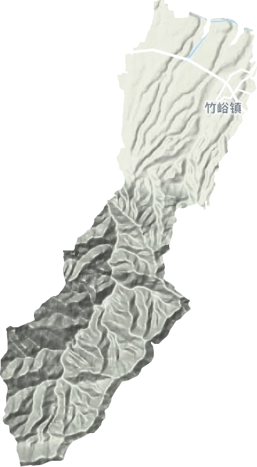 竹峪镇地形地图