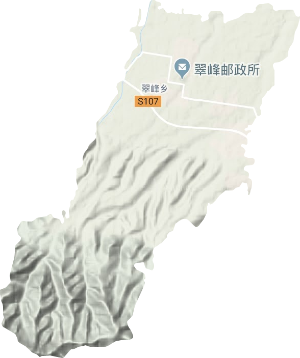 翠峰镇地形地图