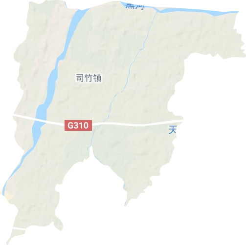司竹镇地形地图