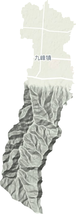 九峰镇地形地图
