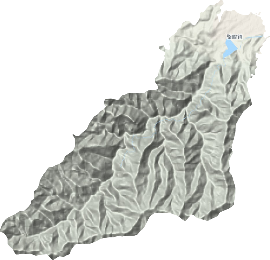 骆峪镇地形地图