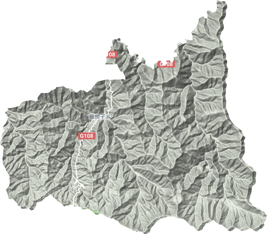 板房子镇地形地图