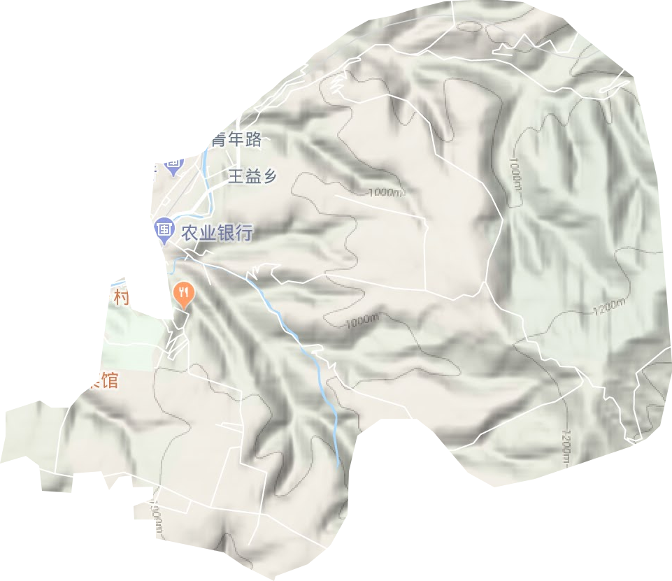 青年路街道地形地图