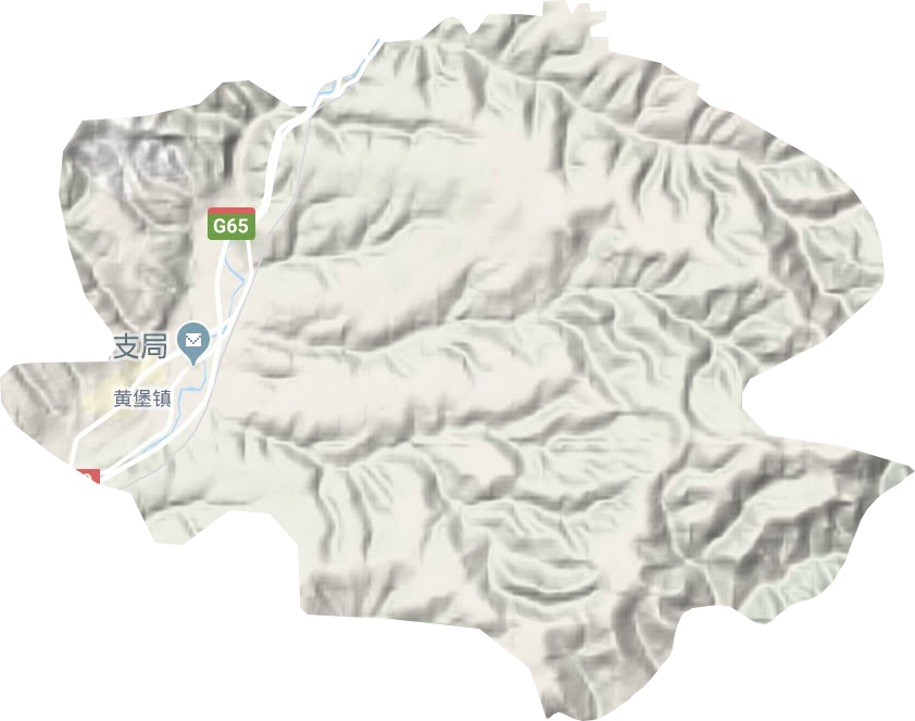 黄堡镇地形地图