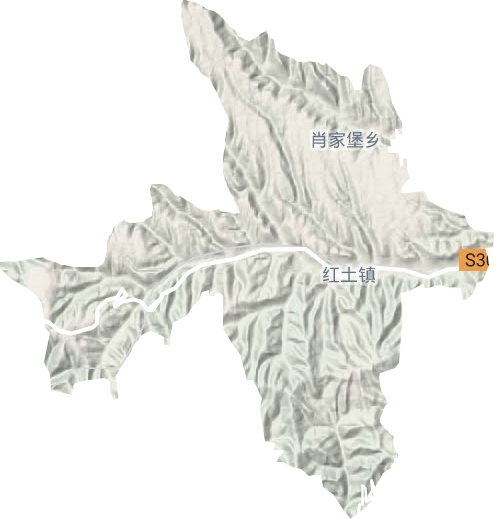红土镇地形地图