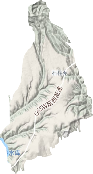 石柱镇地形地图