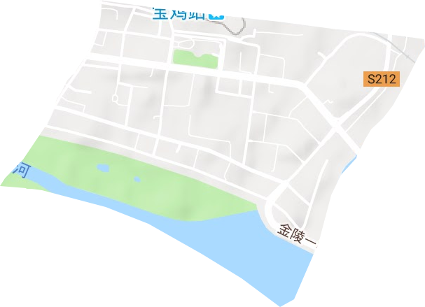 金陵街道地形地图