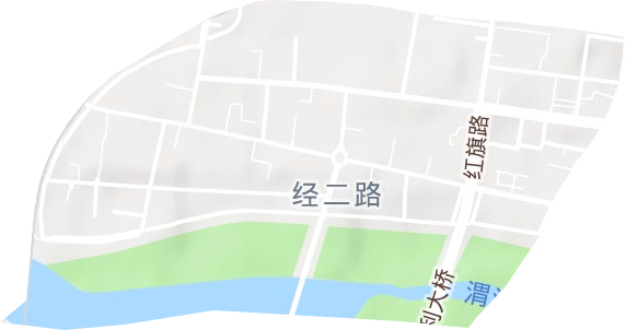 经二路街道地形地图