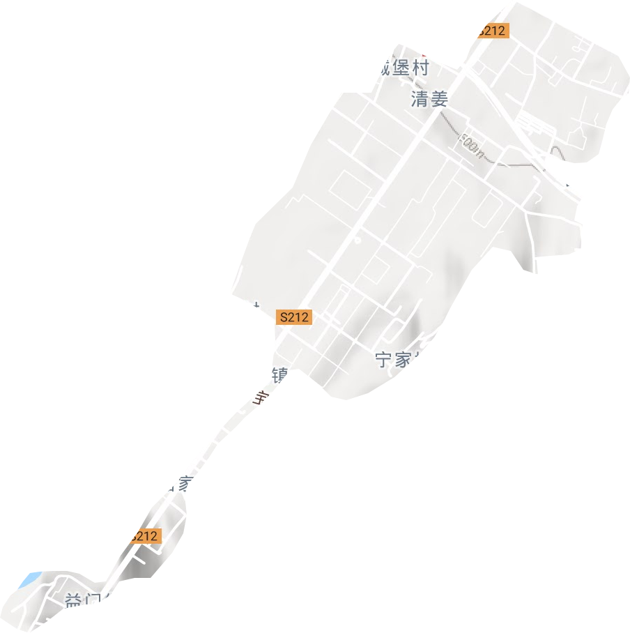 清姜街道地形地图