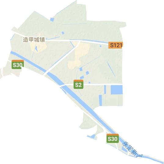 造甲城镇地形地图