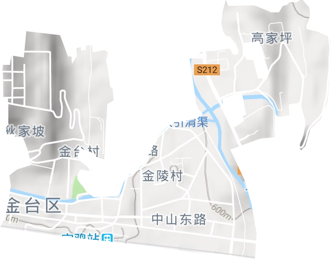中山东路街道地形地图