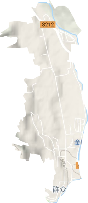 群众路街道地形地图